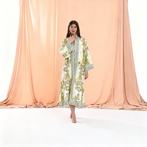 Hot-fix Rhinestones Polyester Elegant Party Abaya <b>Dress</b> <b>for</b> <b>Muslim</b> <b>Women</b> Custom Wholesale High-Quality - Product Image 4