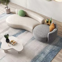 GEDO Canapé modulaire moderne et minimaliste Salon irrégulier Salon de beauté Mobilier d'accueil incurvé