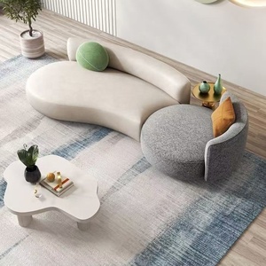 GEDO Canapé modulaire moderne et minimaliste Salon irrégulier Salon de beauté Mobilier d'accueil incurvé - Product Image 4