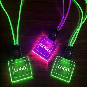 Badge lumineux publicitaire rechargeable USB pour décoration de mariage, néon LED, avec cordon, en acrylique, pour nom ou identification professionnelle - Product Image 3