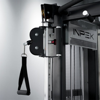 Machine Smith multifonctionnelle à double poulie INPEK K1909 de haute qualité, rack à squats, entraîneur, acier Q235, capacité de charge de 90 kg*2 pour