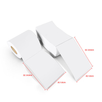 Etiqueta de Transferencia Térmica Personalizada Premium de 100 mm y 150 mm, Papel Autoadhesivo de Goma Termofusible TTR para Impresora de Códigos de Barras, Logística Minorista