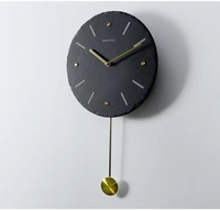 2022 Nouveau produit Horloge murale à quartz en ardoise vintage pour la vente en gros