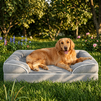 Orthopädisches Extra Großes Hundebett Wasserdichter Memory-Schaum Rutschfester Abnehmbarer Bezug Anpassbare Materialien für Hunde