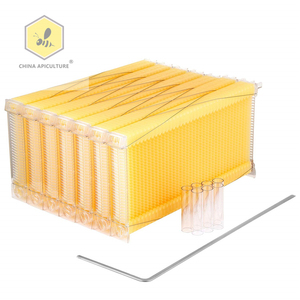 Herramientas de apicultura, 10 marcos, flujo de madera de abeto encerado, flujo de <span class=keywords><strong>colmena</strong></span>, caja de abejas, <span class=keywords><strong>colmena</strong></span> de abeja con 7 uds, marcos de flujo - Product Image 6