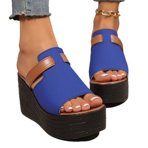 Sandalias y pantuflas de cuña transfronterizas de 34-43 yardas, estilo europeo y americano, con combinación de colores, tipo muffin, para mujer, verano 2026 - Product Image 5