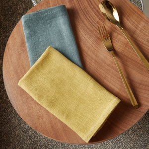 Serviette en lin brodée à la main, rectangulaire, style simple, décoration de table, 100% lin, usage domestique, produit artisanal en gros - Product Image 3