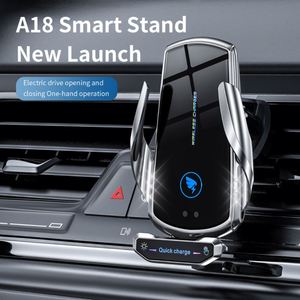 3-in-1 <b>Wireless</b> Car Charging Station 15W Fast Charging QC3.0 with Magnetic Phone Holder Cup Holder & <b>Microphone</b> - Product Image 1