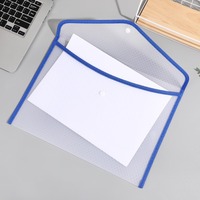 Pochette de classement A4 colorée en PP, sacoche de bureau pour papiers de test, porte-documents A4 à bouton, dossiers transparents en PP étanches pour le rangement de documents