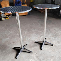 Vente en gros Table pliante en aluminium de haute qualité moins chère Table de cocktail intérieure/extérieure