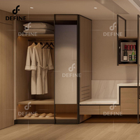 Ensemble de mobilier de chambre d'hôtel moderne, durable et écologique, en bois massif, pour usage commercial, avec support OEM/ODM, personnalisable