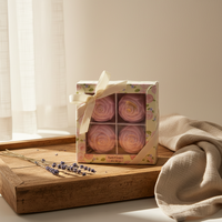 Set Hadiah Bom Mandi Bunga Pink Grosir Pabrik, Perawatan Tubuh, Membersihkan, Melembapkan, Aroma Tumbuhan