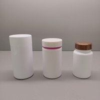 Vente en gros de flacons en plastique PET blancs de 50 ml, 100 ml, 150 ml avec impression sérigraphique, conteneur portable pour soins de santé avec bouchon à vis