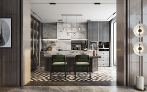 Les dernières conceptions d'armoires de cuisine complètes beige brillant pour les petites cuisines - Product Image 3