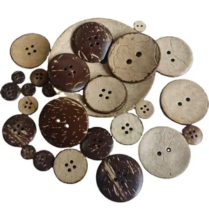 Button Buttons Buttons Large Amount Of Stock Clothing Accessories Pure Natural Coconut Shell Button 2 Holes And 4 Holes Wooden Coconut Buttons
