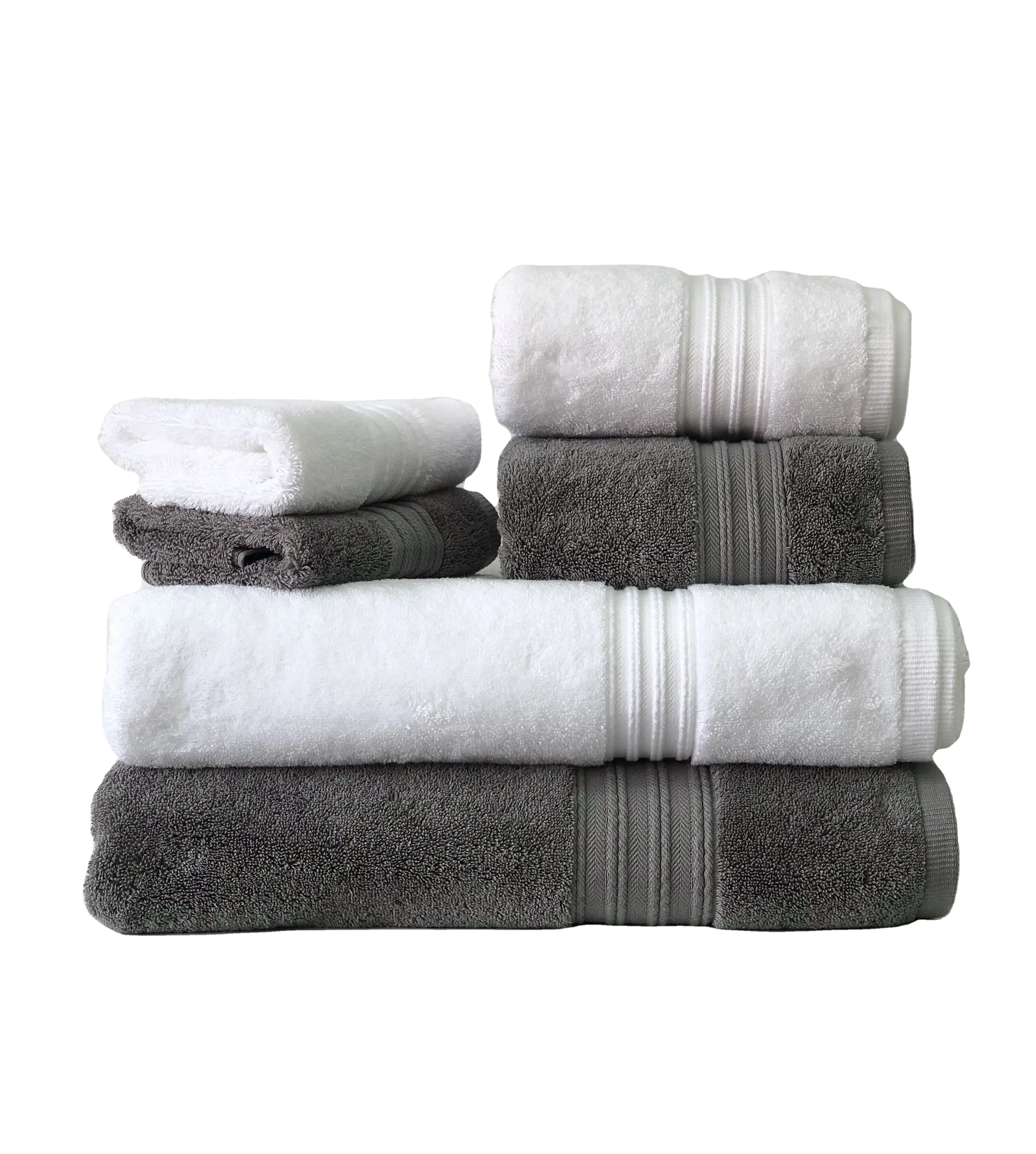 ชุดผ้าเช็ดตัวผ้าฝ้ายเช็ดมือในโรงแรมผ้าคอตตอนเนื้อนุ่มและซึมซับได้ดีปักตามสั่ง100%