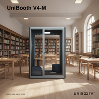 Cabines de bureau UNIBOOTH modernes en aluminium, amovibles, durables, multifonctionnelles, insonorisées, pour coworking, réunions et espaces privés