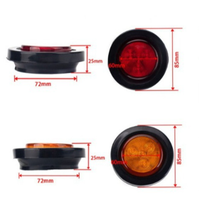 Feu arrière à 4 LED, rond de 2 pouces avec joint en caoutchouc, feu arrière de camion en plastique (YD-04)