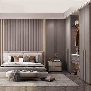 Armoires de chambre à coucher modernes de luxe, style bois, pour la maison, la villa, l'appartement, l'hôtel, utilisation de meubles - Product Image 2