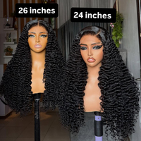 Perruque bouclée birmane 5x5 HD Lace Closure en cheveux humains, densité 250%, sans colle, prête à porter, avec dentelle pré-coupée pour femmes noires