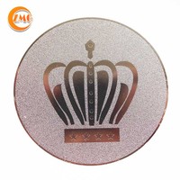 Autocollant métallique en acier inoxydable gravé sur mesure de haute qualité en gros
