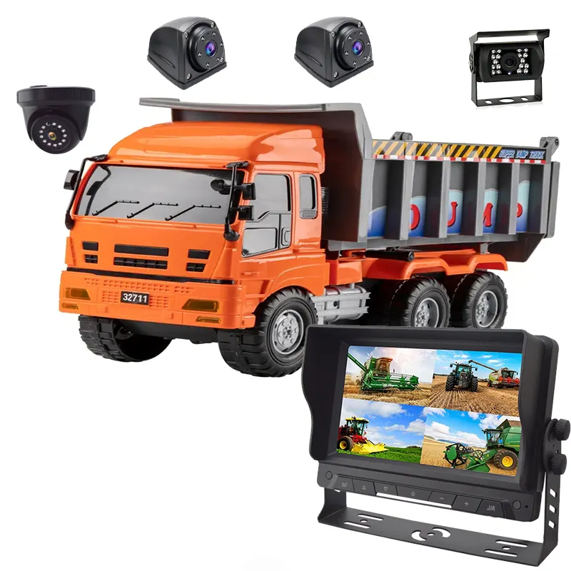 Sistema de Monitoreo de punto ciego, cámara DVR para camiones, 360