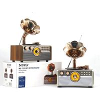 Radio rétro NS-7231BT avec haut-parleur, FM AM SW 3 bandes, USB/TF, batterie Li-ion 1800mAh 18650, Bluetooth sans fil, câble USB, bouton rétroéclairé