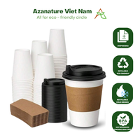 Support de gobelet en papier kraft de qualité supérieure, jetable, recyclable, compostable, de qualité alimentaire, anti-déversement, pour boissons froides et chaudes, vente en gros