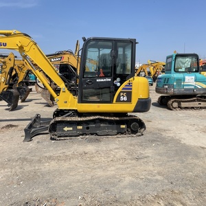 Miniexcavadora Komatsu PC56 usada de alta calidad, maquinaria de construcción de segunda mano de 5,6 toneladas, componentes centrales, bomba de engranajes de motor - Product Image 4