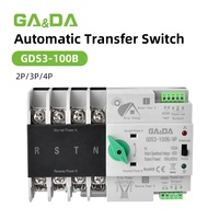 Interrupteur de transfert automatique à double alimentation GADA 2P 3P 4P 100A ATS