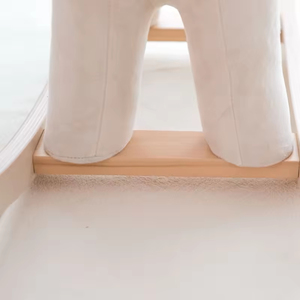 Certificat CPC Jouet en bois personnalisé pour bébé Jouets en bois pour enfant Jouet à chevaucher en forme d'animal Toboggan en forme de cerf Cheval à <span class=keywords><strong>bascule</strong></span> en bois en peluche pour bébé - Product Image 4