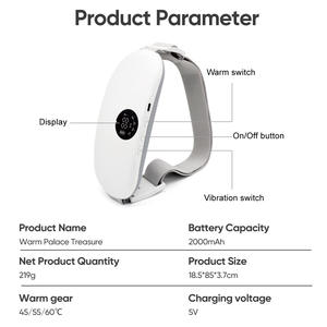 Nueva almohadilla de calefacción Menstrual patentada, cinturón de masaje de relajación con calefacción por vibración para el período de las mujeres, masajeador Abdominal para aliviar el dolor - Product Image 4