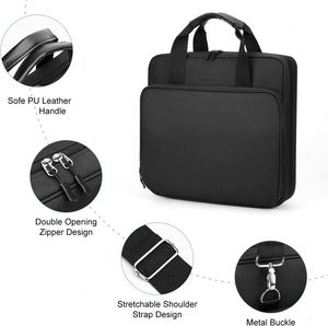 แฟ้มซิป BSCI ตัวอย่างฟรี พร้อมช่องใส่ของ, ห่วงกลมขนาด 3 นิ้ว, หูหิ้ว และสายสะพายไหล่แบบถอดได้, แฟ้มแบบขยายได้ 5 ช่อง - Product Image 5