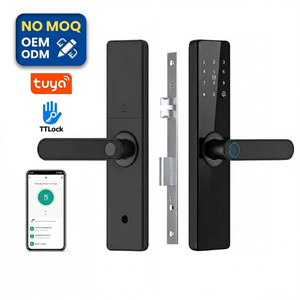 Serrure de porte intelligente sans clé 2026 Tuya Wifi Ttlock, biométrique, numérique, par empreinte digitale, mot de passe, <span class=keywords><strong>carte</strong></span>, contrôle à distance par application, électronique, pour la maison - Product Image 1