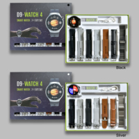 El más nuevo reloj inteligente redondo 7 en 1 para hombres impermeable IP67 cargador inalámbrico Fitness moda Reloj D9 Watch4 traje deportivo Reloj inteligente