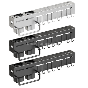 ווים & קיר ארגון נירוסטה סכין & מקלות אכילה מחזיק שחור מתכת תליית מטבח כלי - Product Image 1