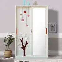 Шкаф для спальни с металлическим покрытием и сдвижными дверями
