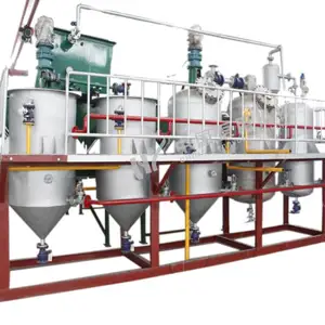 High quality mobile mini refining plant of crude edible sunflower peanut palm kernel coconut avocado olive oil refinery for sale