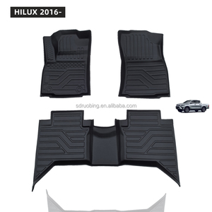 แผ่นรองพื้นรถยนต์ TPE อุปกรณ์ตกแต่งภายในรถยนต์ แผ่นรองพื้นรถยนต์หลากสี กันน้ำ ทนทานต่อการสึกหรอ สำหรับรถยนต์ HILUX ปี 2016 - Product Image 1