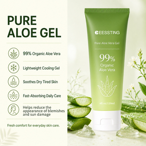 Gel d'aloe vera biologique végétalien en gros pour le soin du visage et du corps, réparateur après-soleil, hydratant quotidien, doux, non irritant et sans huile - Product Image 3