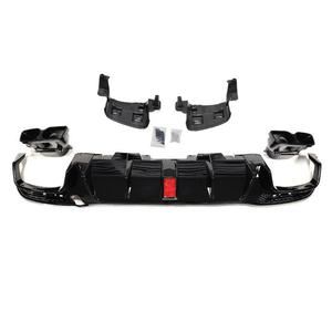 Diffuseur ABS avec embouts d'échappement et supports Lèvre de pare-chocs arrière pour Benz Classe GLE W166 GLE 450 GLE63 <span class=keywords><strong>AMG</strong></span> Sport SUV 2015-2020 - Product Image 3