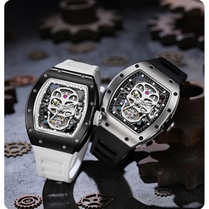 Men's <b>Automatic</b> Mechanical Watch with Stainless Steel Case Silicone Strap Fashion Waterproof Luminous <b>Wristwatch</b> - Product Image 3