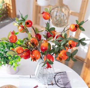 Fruit artificiel de grenade en mousse, réaliste et de haute qualité, avec tige unique, pour la décoration de la maison, du salon, du restaurant et du bureau - Product Image 4