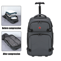 Sac à dos de voyage à compression sous vide, imperméable, en Oxford, grande capacité, bagage cabine avec valve hermétique pour affaires et activités de plein air