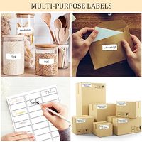 Label Alamat Putih A4 Self-Adhesive Die Cut, Label Pengiriman Kosong Bebas Kayu untuk Label Kemasan FBA Setengah Lembar