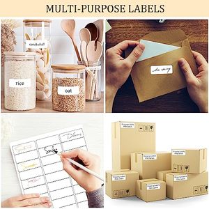 Étiquettes d'adresse autocollantes blanches A4 découpées, sans bois, vierges, pour l'expédition FBA, étiquettes d'emballage demi-feuille - Product Image 3