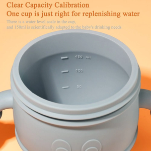 Hercules bébé Silicone formation tasse étanche Portable enfant en bas âge Sippy tasses antidérapant poignée tout-petits paille bouteille d'eau alimentation - Product Image 3