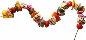 Spiedini di Kabob per barbecue in acciaio inossidabile resistenti al calore da esterno lunghi 30 pollici - Product Image 5