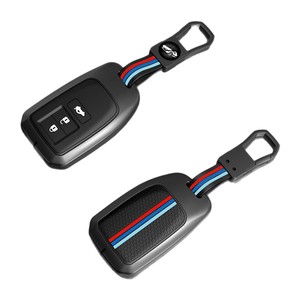 Étui de <span class=keywords><strong>clé</strong></span> de voiture de luxe en alliage de zinc avec porte-clés pour <span class=keywords><strong>Toyota</strong></span> <span class=keywords><strong>Yaris</strong></span> L/Vios, protection de télécommande intelligente, résistant aux rayures - Product Image 5