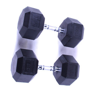 مجموعة أوزان دمبلز سداسية مطاطية سداسية رخيصة حسب الطلب للمنزل - Product Image 5